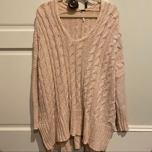 free people | pale pink oversized sweater